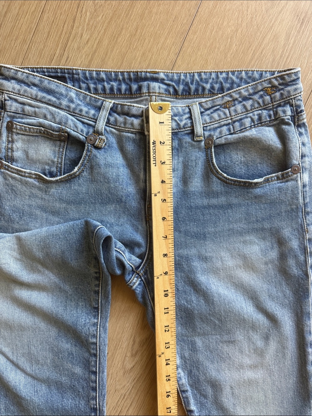 R13 Boy Straight Jeans Jasper Stretch Size 28 - Picture 15 of 16